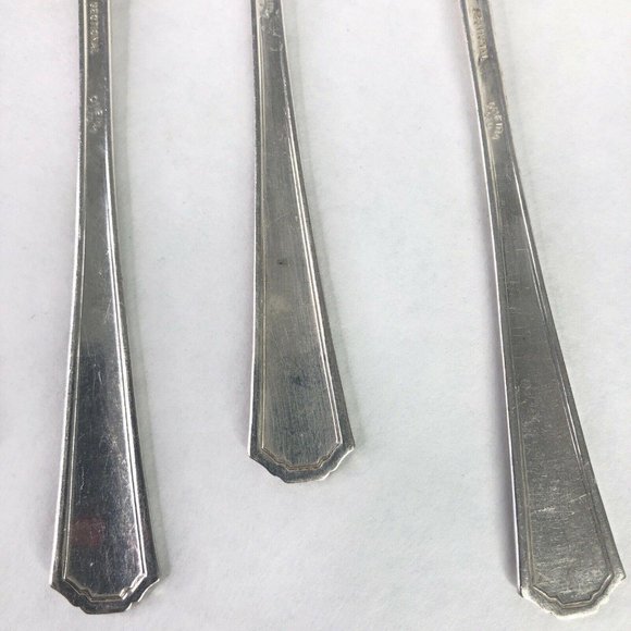 6 Grille Forks 7 1/2 Inch Wm A Rogers Oneida Sectional Lido Silverplate VTG Lot - Picture 10 of 12